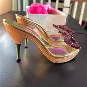 Betsey Johnson Pink Polly Bow Heel